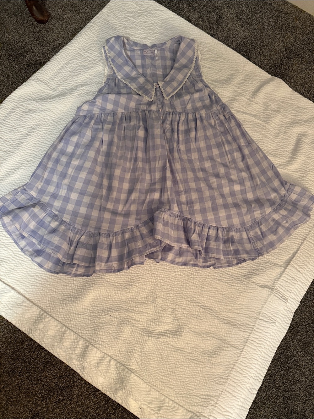 Urban Outfitters Lavender Gingham Ruffle Dress